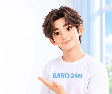 친근하게 웃으며 이야기를 듣는 20대 남성 3D 인물